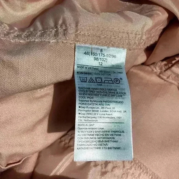 NWT GAP Mid Rise Girlfriend Joggers Chalk Pink 100% Cotton Size 8 - Picture 8 of 8